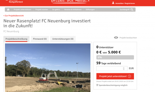 Crowdfunding für den neuen Rasenplatz!