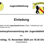 Einladung zur Jahreshauptversammlung der Jugendabteilung