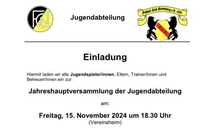 Einladung zur Jahreshauptversammlung der Jugendabteilung